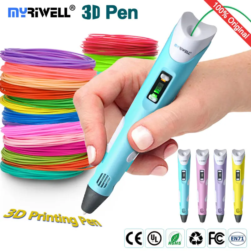 3d Ручка myriwell модель светодиодный дисплей 1 75 мм ABS/PLA нить креативная doodler детские