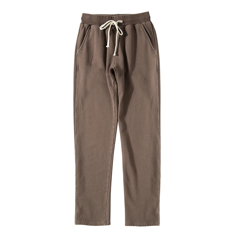 

Ankle Split Side Striped Casual Pants Mens Drawstring Oversize Solid Washed Baggy Sweatpants High Street Loose Trousers