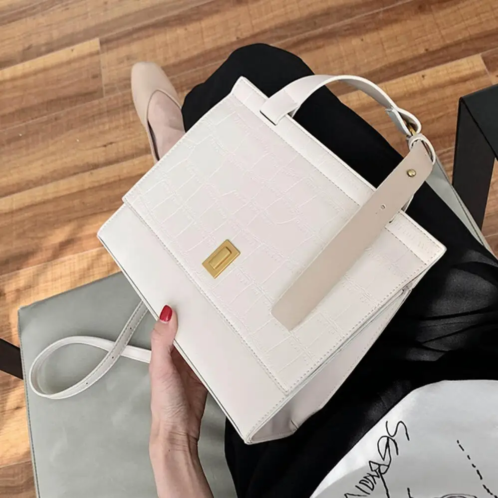 Большая Сумка-тоут с каменным узором модная новинка 2020 Высококачественная