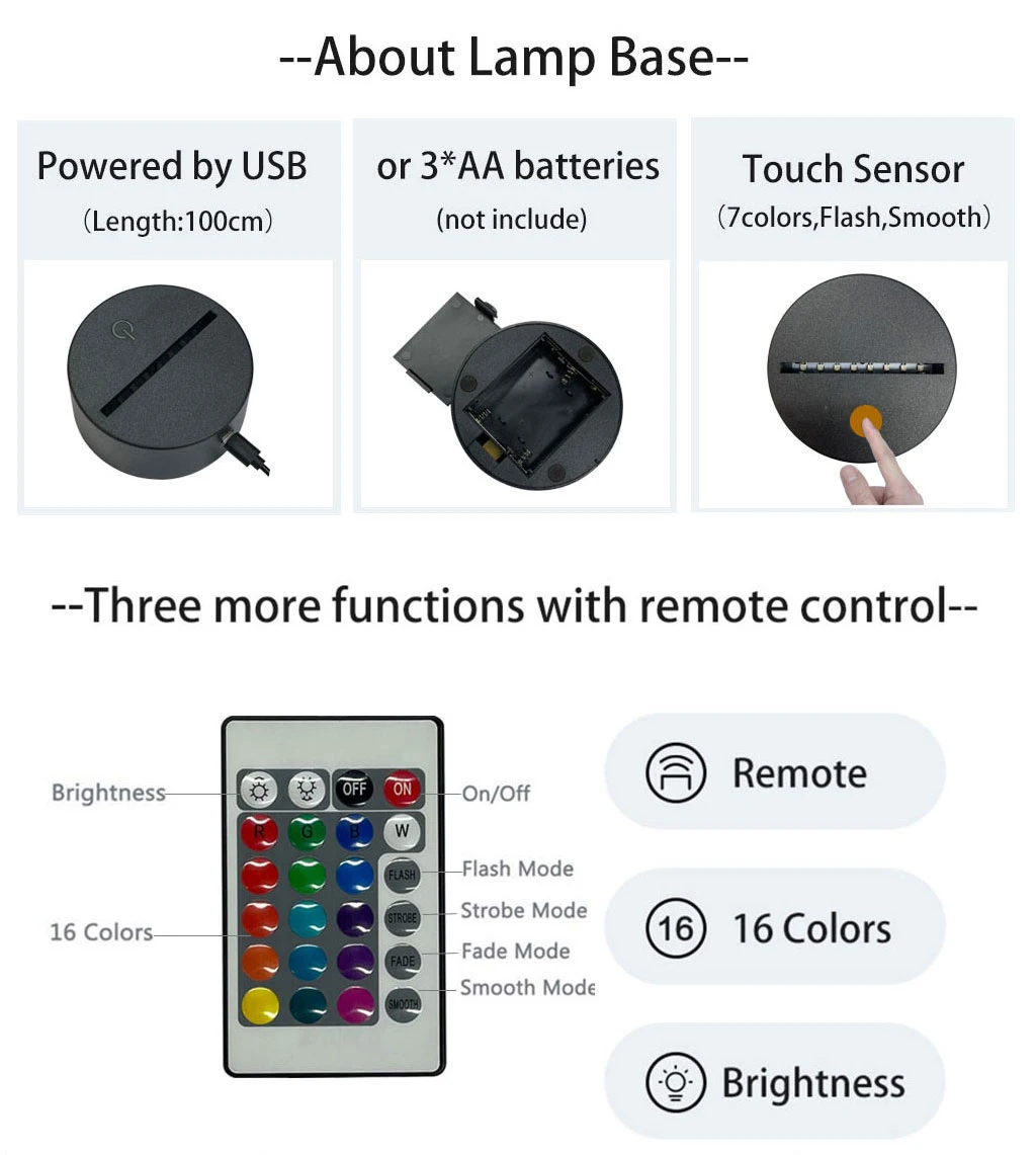 3D ночник с логотипом на воздушной консоли игровая комната настольная установка