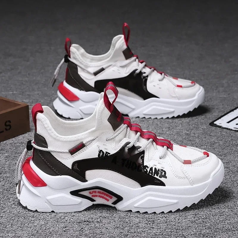 

New Style Lace Up Male Sneakers Casual Breathable Mens Mesh Shoes Popular No-slip Men Shoes Tenis Masculino Zapatillas Hombre