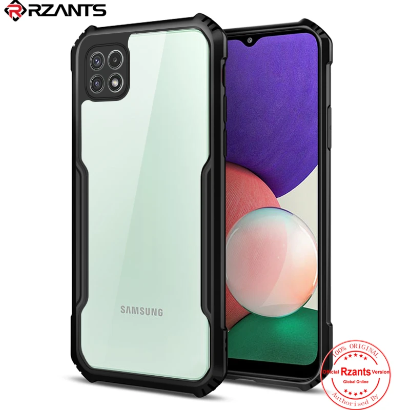 

Rzants For Samsung Galaxy A22 4G 5G Case Hard [Blade] Shockproof Slim Crystal Clear Cover funda Casing