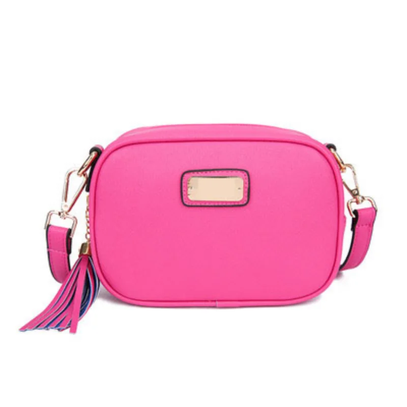 

New style messenger bag Single shoulder bag female fashion tassel small square bag simple western style mobile phone bag