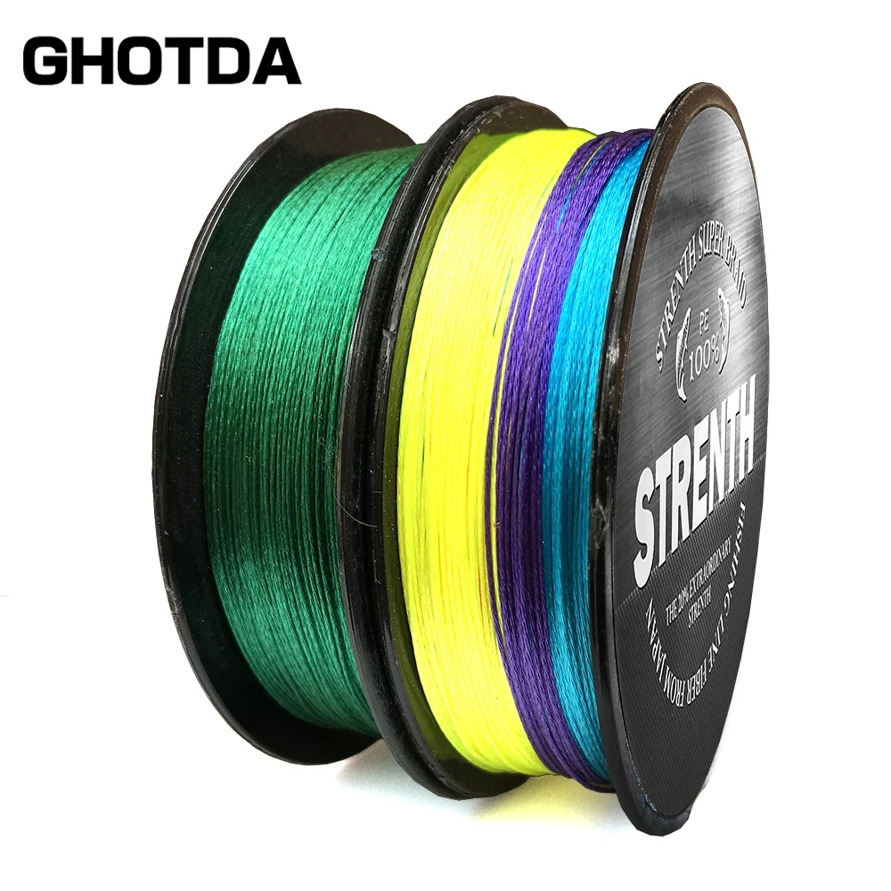 GHOTDA New 100M 4 Strands PE Braided Fishing Line Multifilament Fishing Line