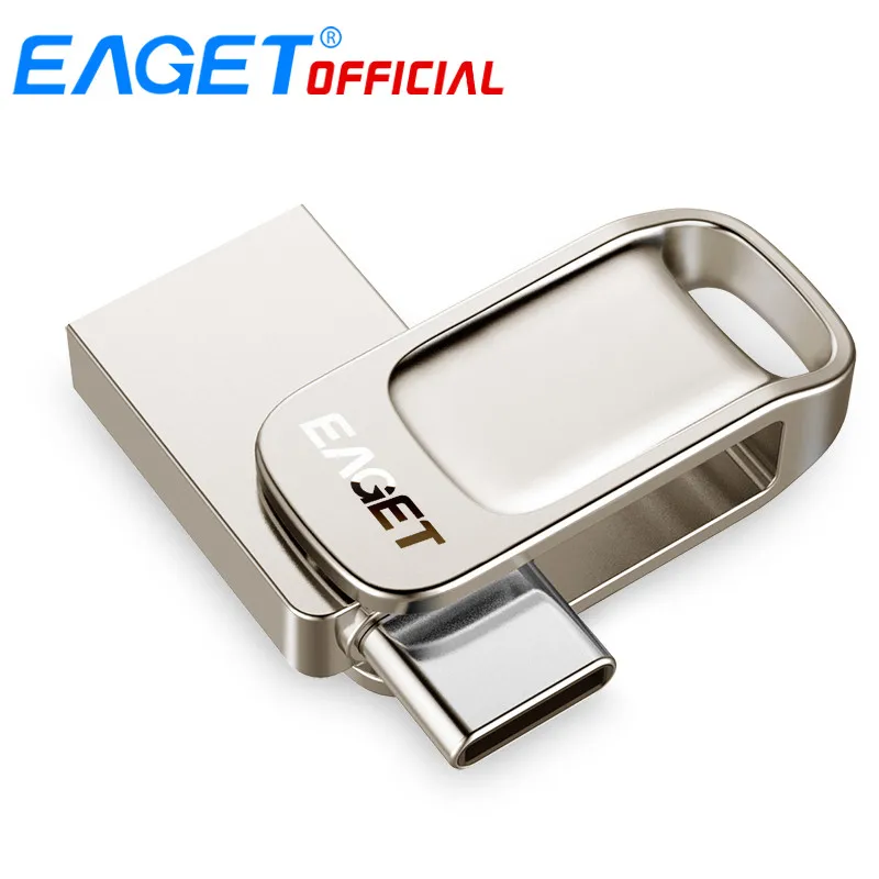 Eaget CU31 OTG USB3.1 флэш-накопитель мини флэш-диск Type-C высокоскоростная Флешка 16G 32G 64G 128G