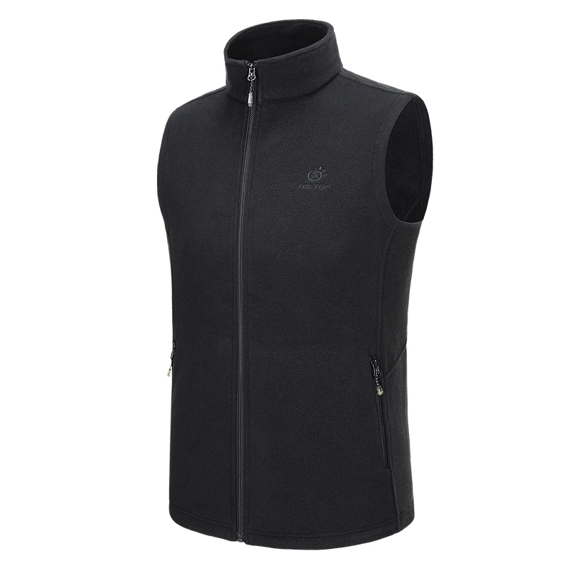 Men Black TECTOP, женская и Мужская Флисовая жилетка, куртка-безрукавка для спорта на открытом воздухе, Термальный жилет для альпинизма, кемпинга, лыжного спорта, треккинга, Мужское пальто VA678 - Цвет: Men Black