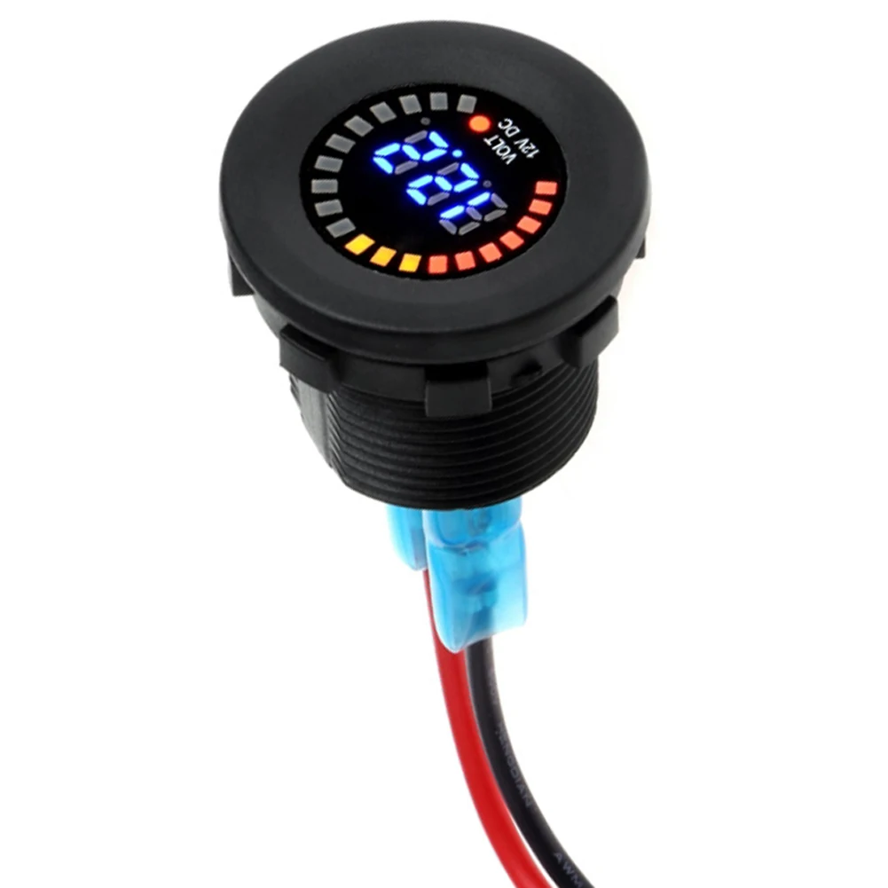 

DC 12V RGB LED Panel Digital Voltage Volt Meter Display Voltmeter Monitor High Quality Universal Motorcycle Car Accessories