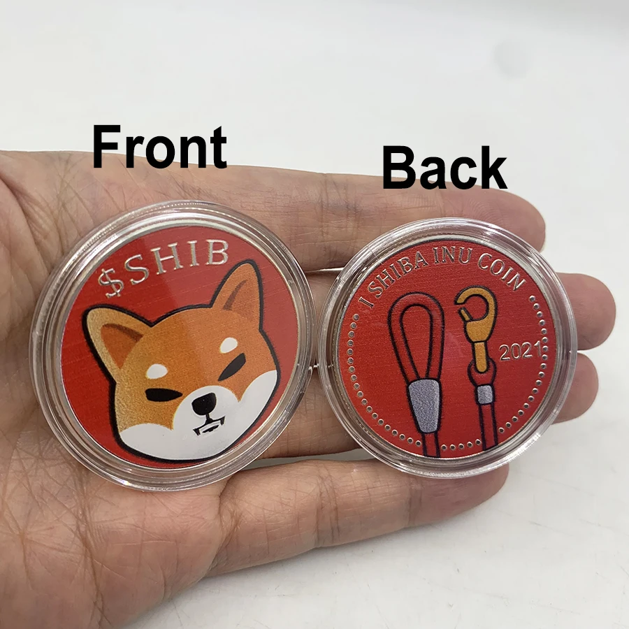 Иллюстратор Dogecoin монета Шиба-ину (шиб) криптовалютическая металлическая