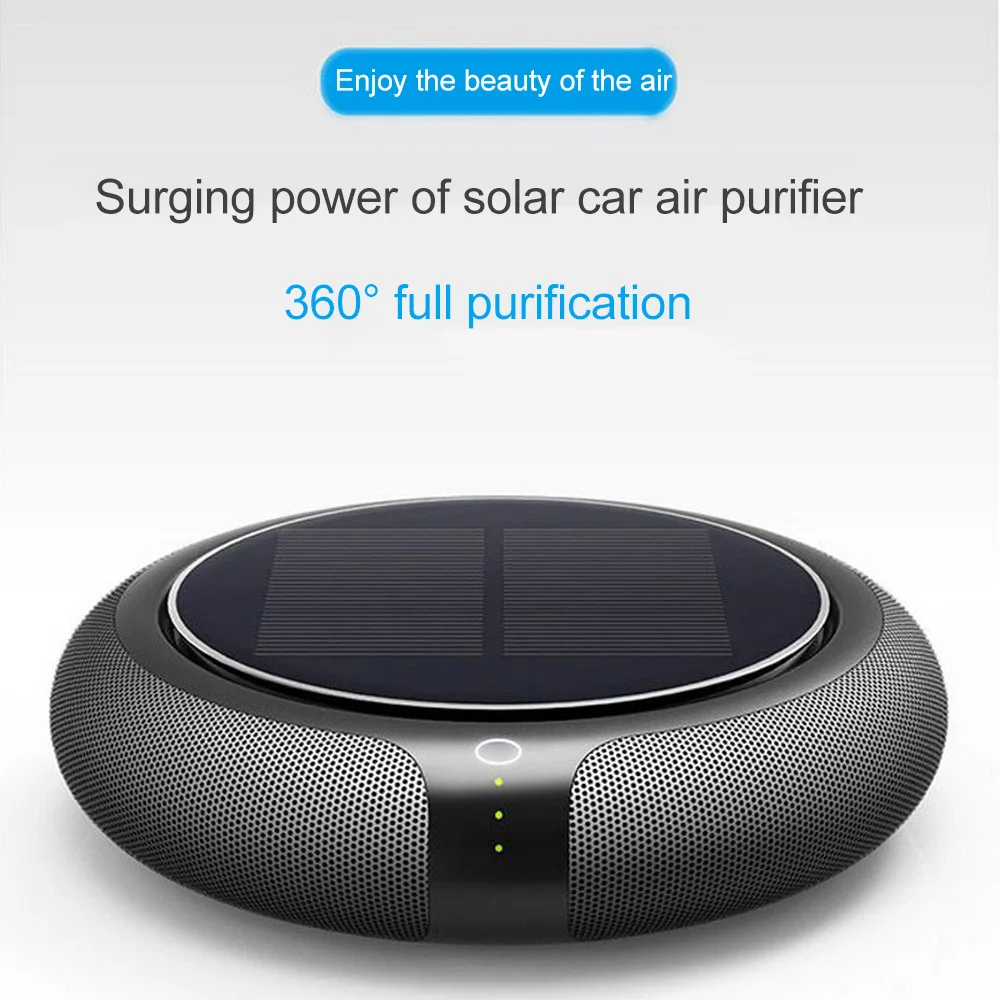 

Solar Energy Car Air Purifier Negative Ions Freshener Removes Odor Inside the Car Smoke Smell Dust