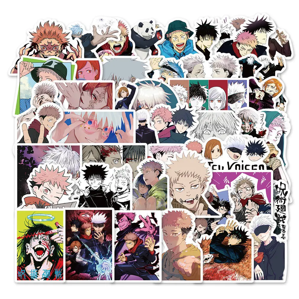 

10/30/50pcs Jujutsu Kaisen Japanese Anime Stickers Decal for Kids Toys DIY Laptop Skateboard Bicycle Graffiti Stickers