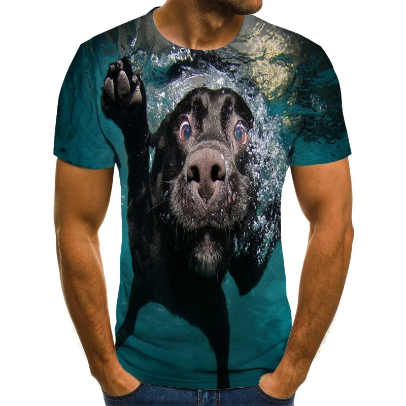 

2020 New 3D Lion T-shirt Men's Animal T-shirt Cool 3D Style Pattern 3DT Shirt Summer Trend Short Sleeve