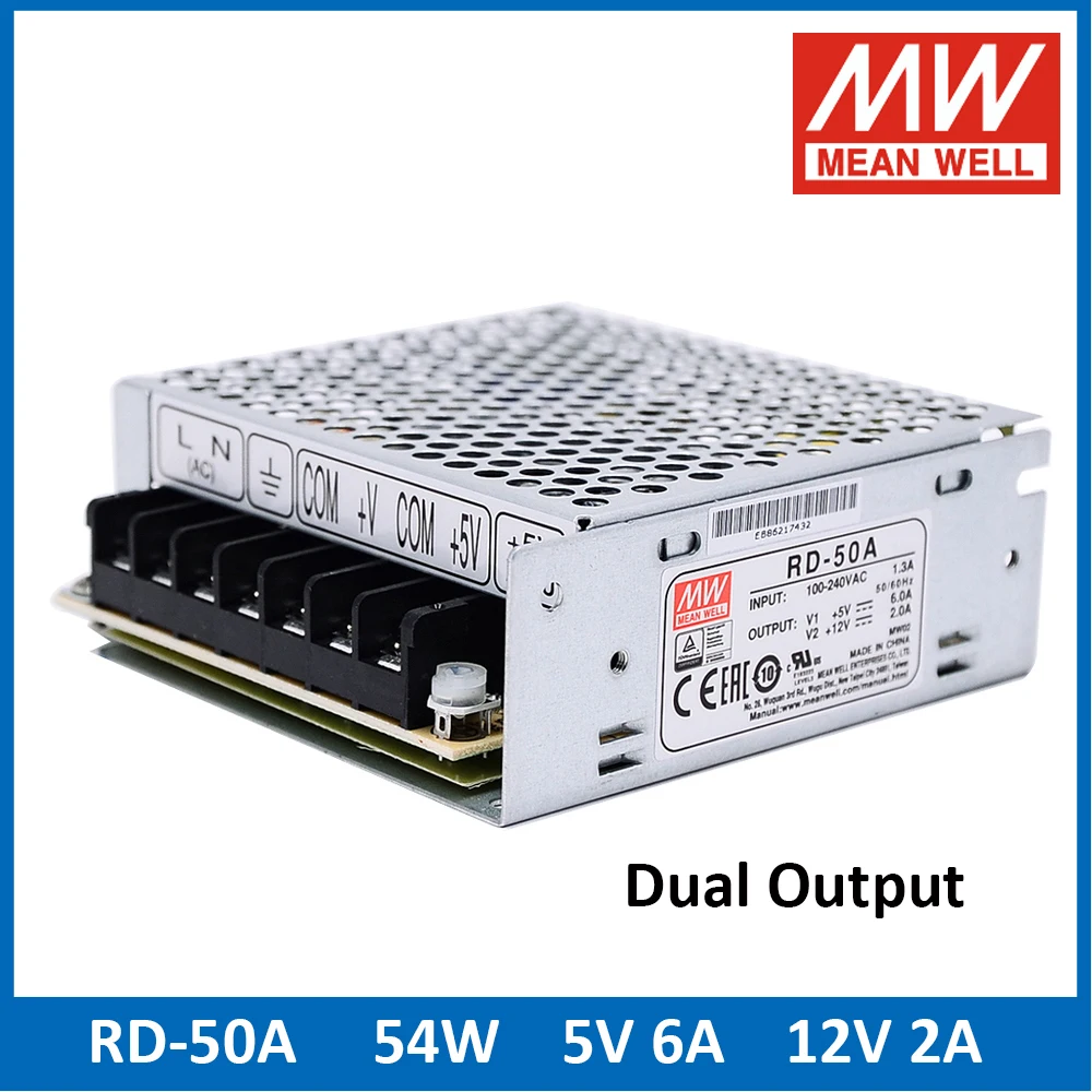 MEAN WELL 110/220V от переменного тока до постоянного RD 50A 5V 6A 12V 2A 50B 4A 24V 1.4A двойной