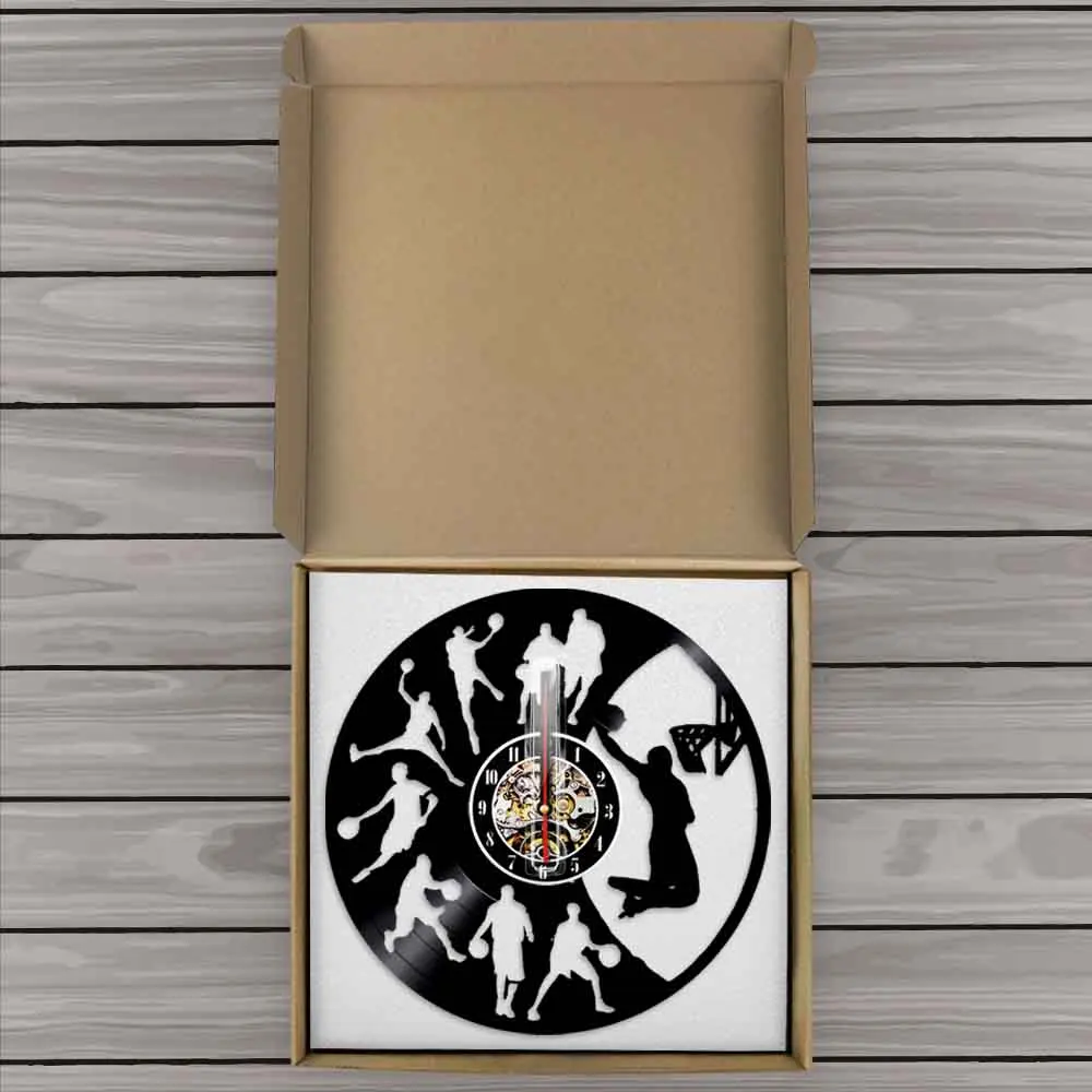 Настенные часы для баскетбола домашний декор спортзала баскетбольных игроков