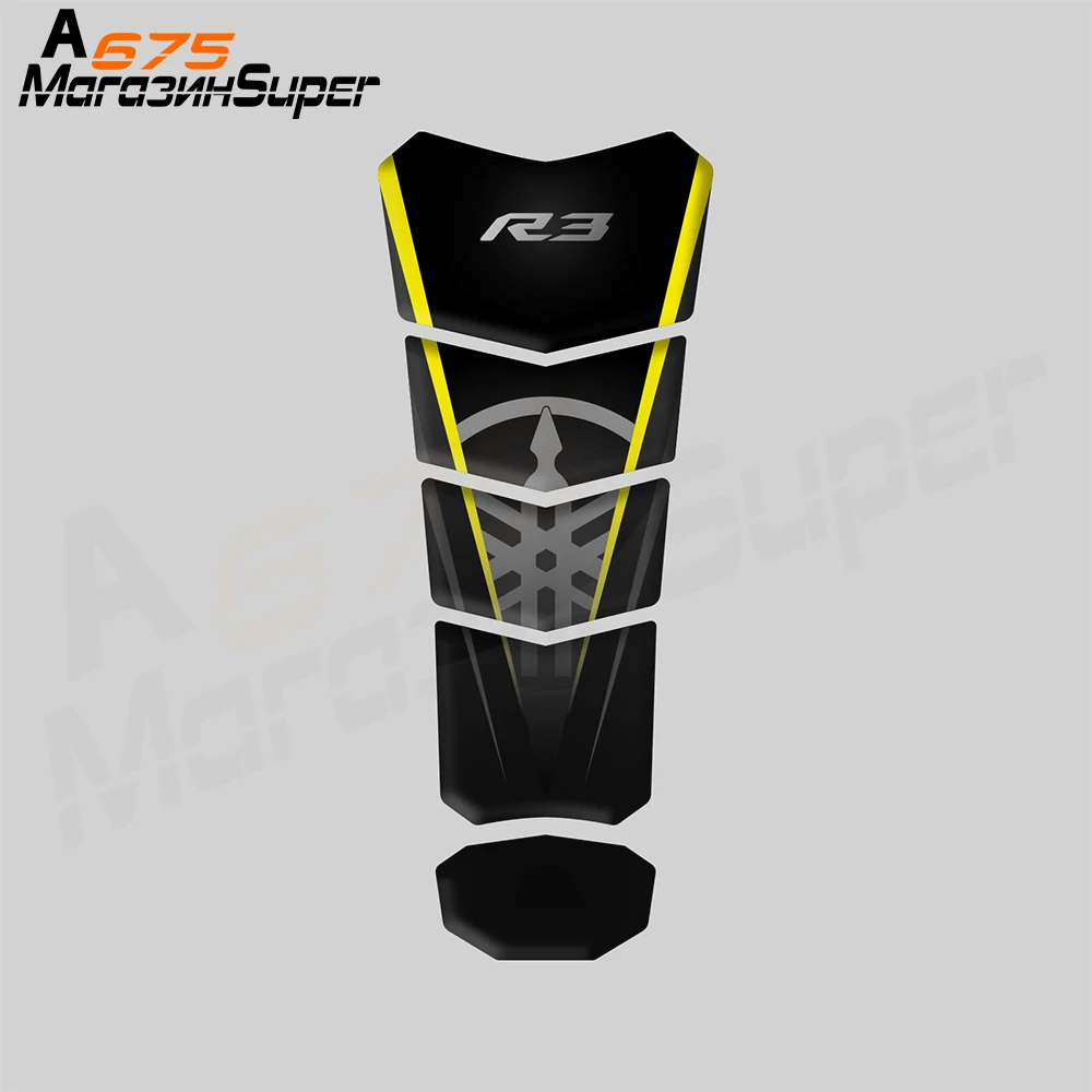 

For Yamaha YZF R25 R 25 R125 R3 Gas Cap Raised Fuel Tank Pad Reflective Stickers Emblem Protection Motorcycle MOTO