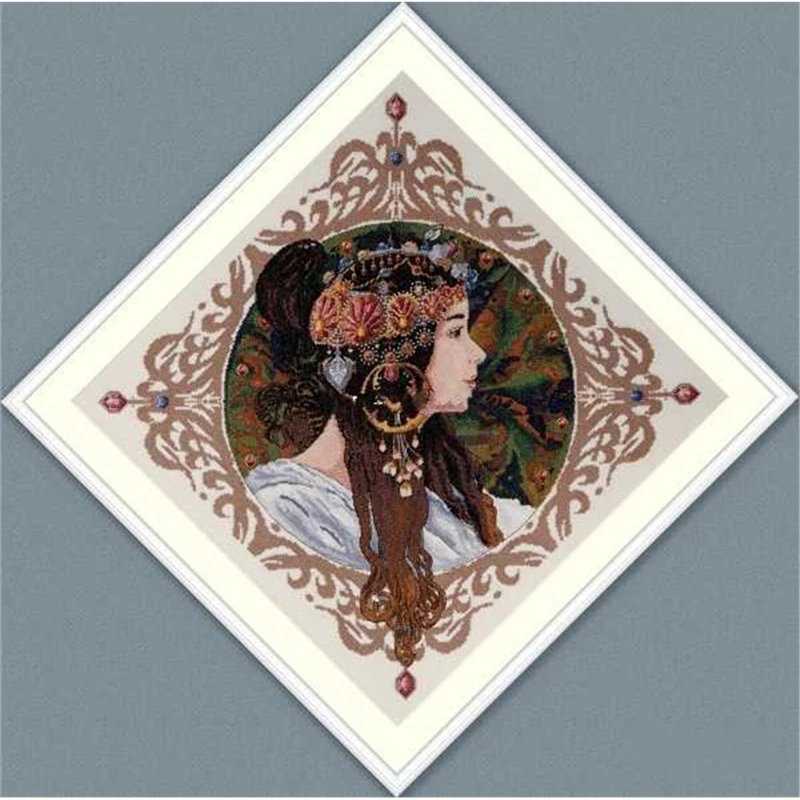 

ZZ4424 For Needlework Kit NOT PRINTED Cross stich Painting Set Cross Stitch Kits Cross-stitch Embroidery Set Stitch Kits Cross
