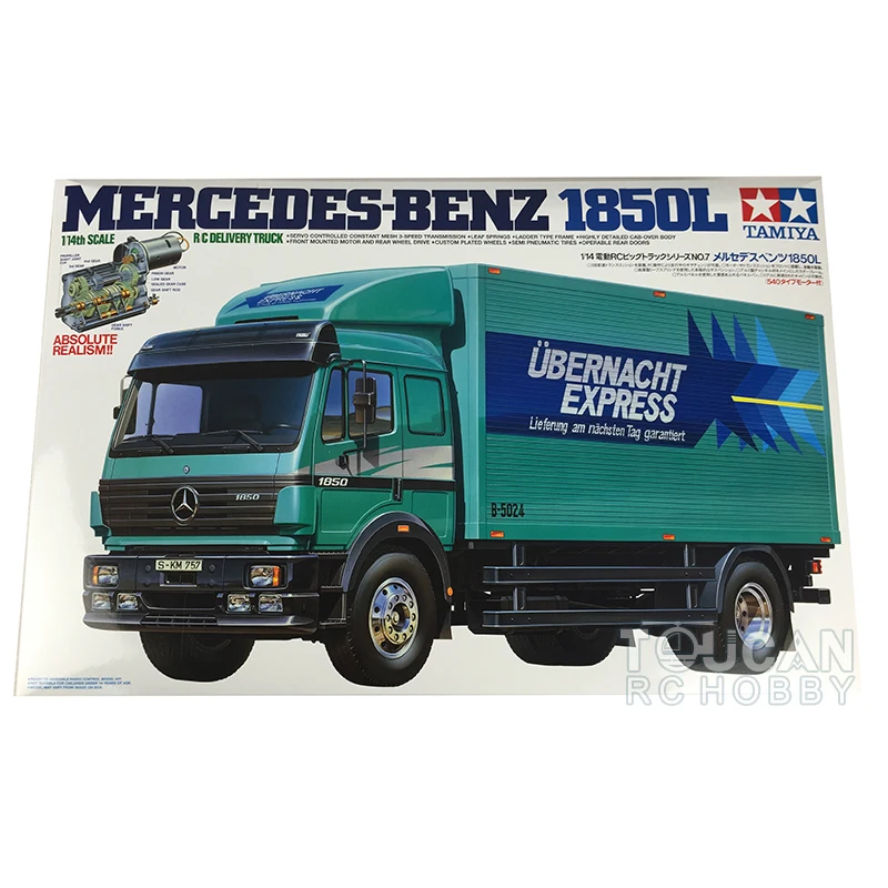 

TAMIYA 1/14 4*2 56307 Bz 1850L Panel Van Delivery RC Tractor Truck Model Motor TH18007-SMT4