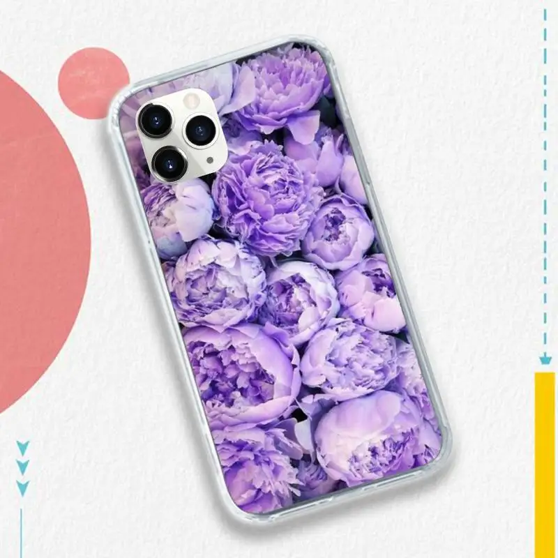 

Elegant Pink Purple Peony Flower On the Vase Phone Case for iPhone 11 12 mini pro XS MAX 8 7 6 6S Plus X 5S SE 2020 XR