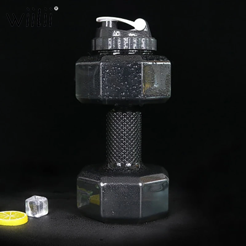 Wiilii форма гантели бутылка для воды Спорт Фитнес упражнения кувшин портативный