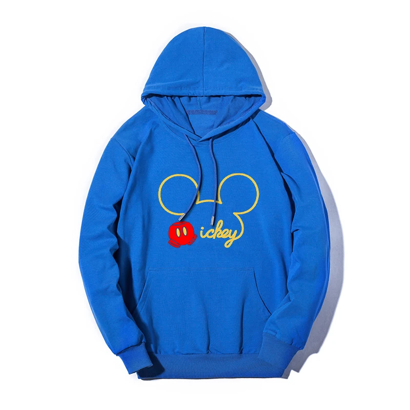 Blue3 Women Sweatshirt Cotton Hoodies Autumn Winter Minnie Cartoon Hoodie Print Pullover Long Sleeve Plus Size 5XL White - Цвет: Blue3