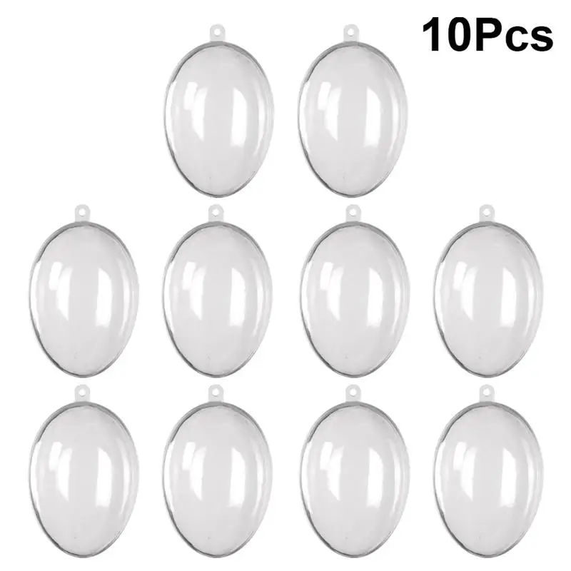 

10Pcs Creative And Funny Easter Egg Box Transparent Egg Box Decorated Party Supply Hanging Easter Eggs Transparent packing box