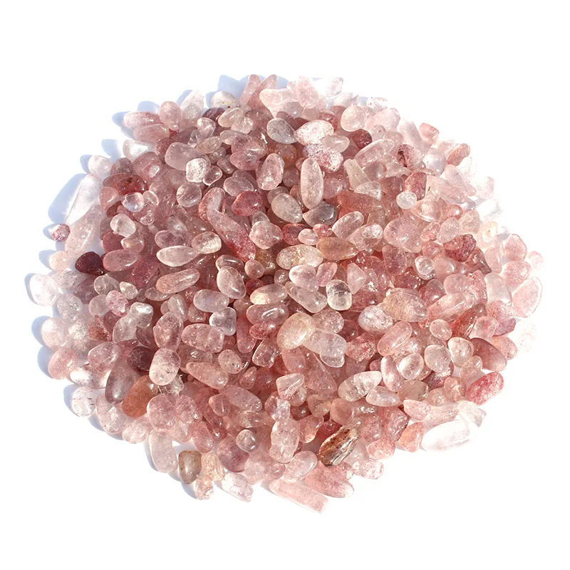 

1 Kg 5-7 mm natural strawberry crystal tumnled gravels stone