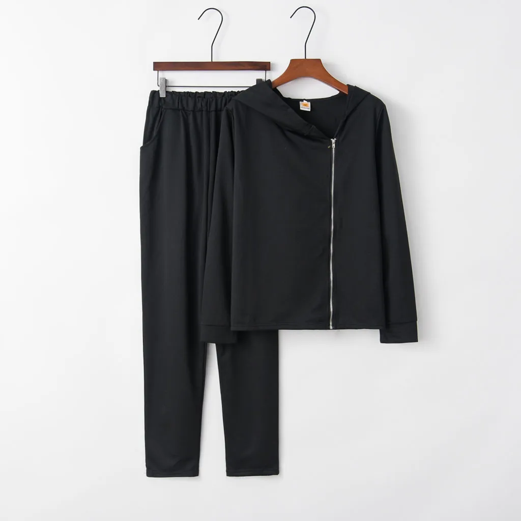 Женские спортивные костюмы спортивный костюм комплект из двух предметов Женский однотонный свитшот с