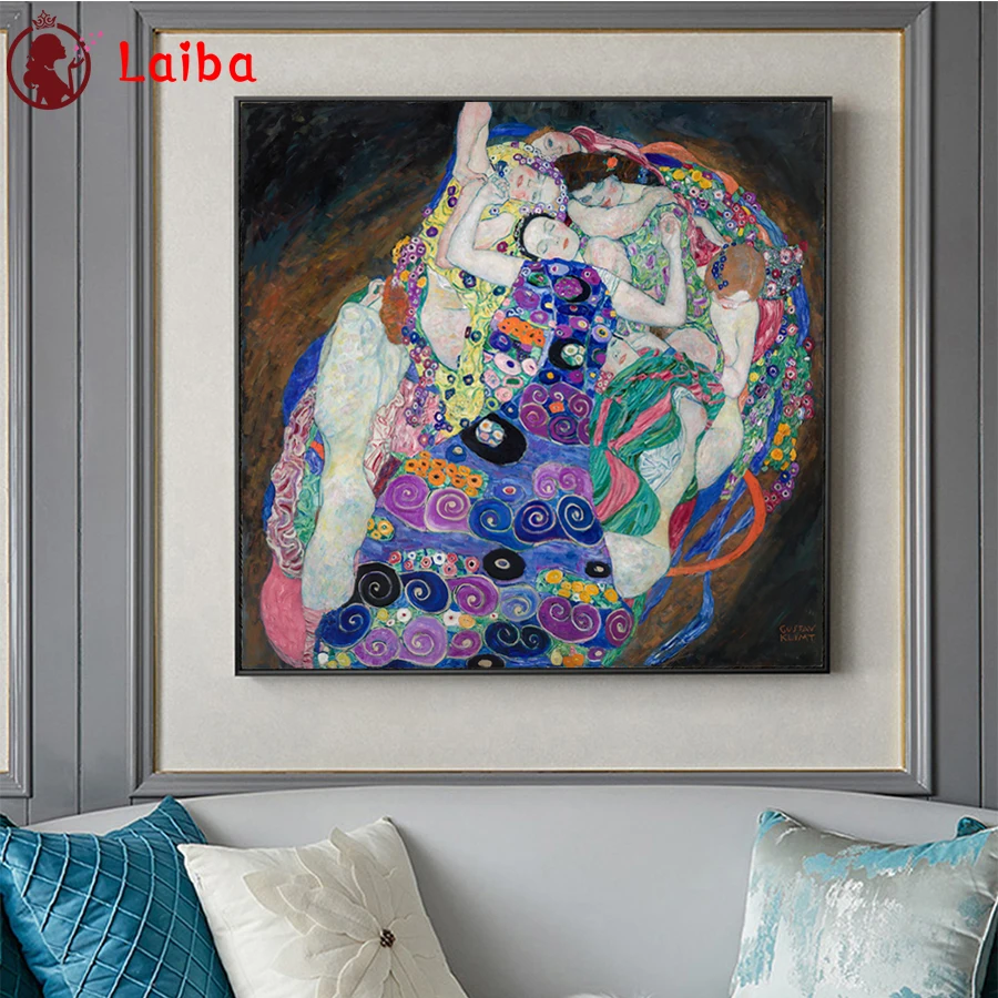 

Картина квадратная круглая для рукоделия Gustav Klimt 5d