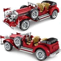 617pcs city series vintage simulation machine vintage carsports car model building toy gift for boy