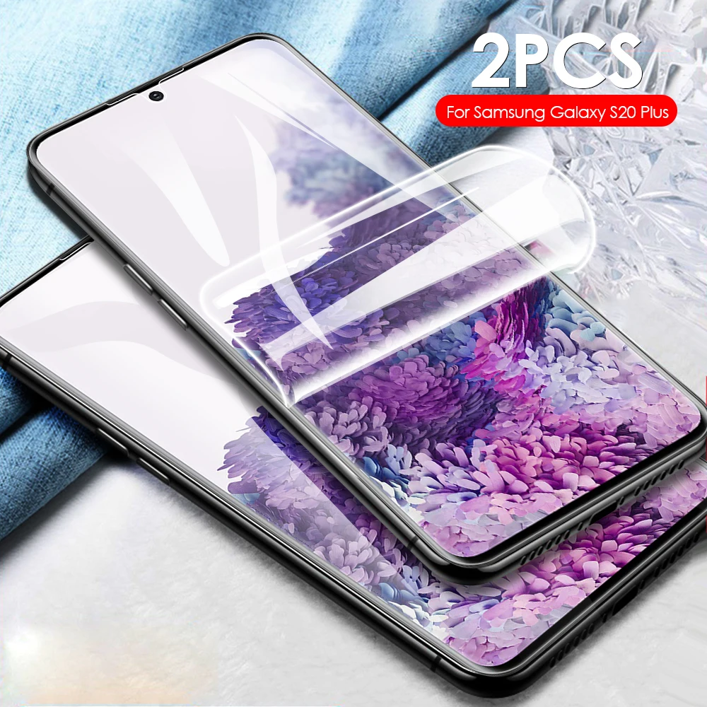 2 шт полная Защитная мягкая Гидрогелевая пленка для Samsung Galaxy S20 S20Plus S20Ultra экрана