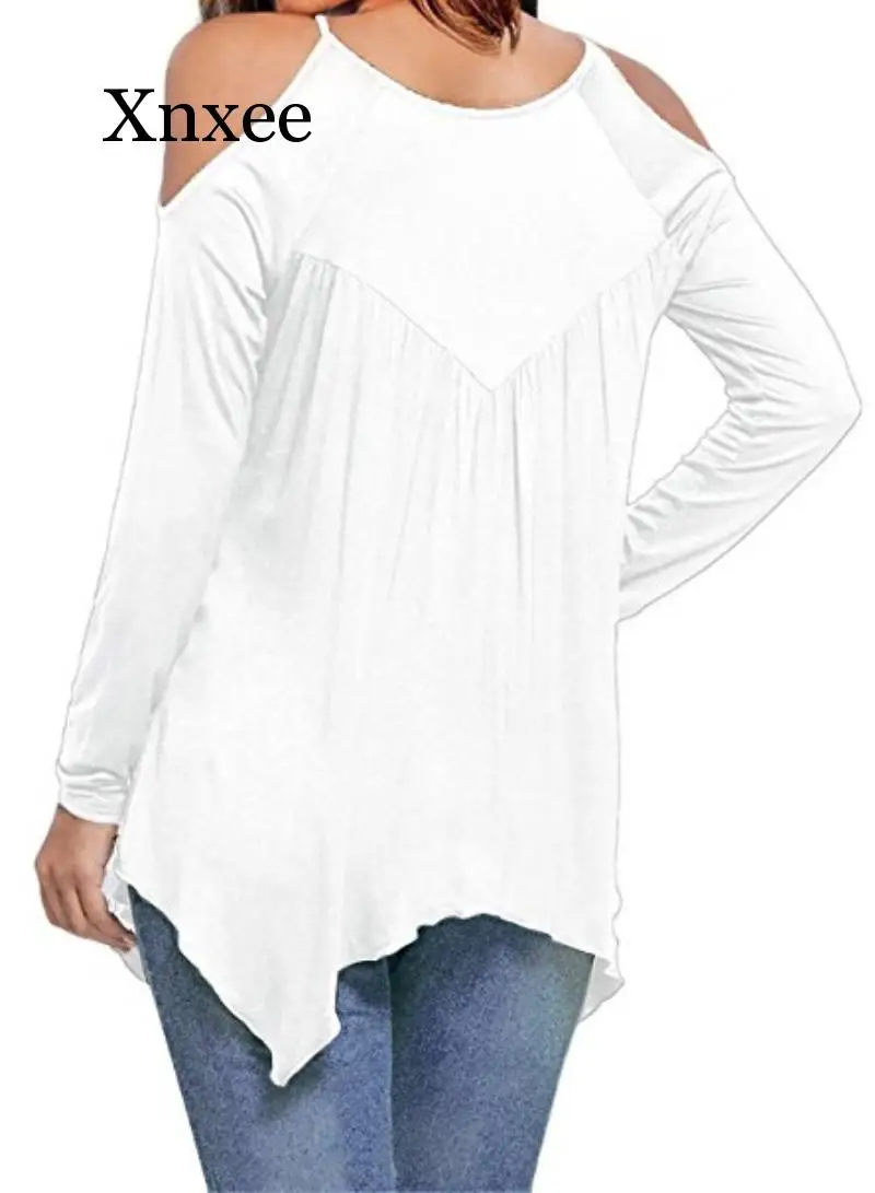 

off shoulder women T shirt hollow out stitching sexy v-neck long-sleeve strapless tops t-shirt women clothing Autumn hot sale