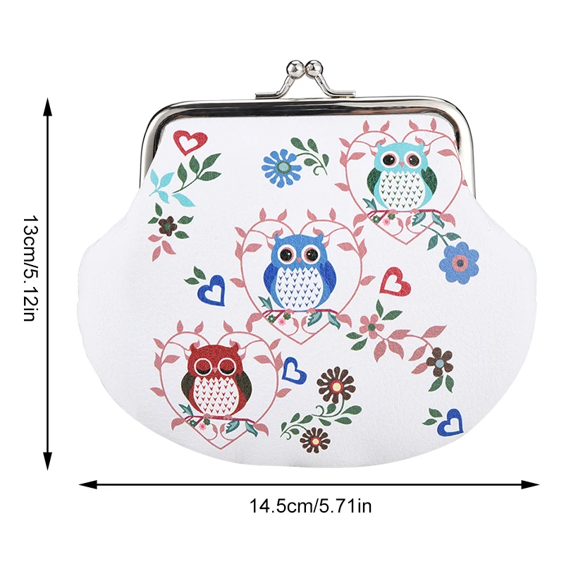 

Cartoon kids coin purses Women mini Wallets girls clutch money Bags Owl Pattern Printing Hasp Small Wallet Card Party Handbags
