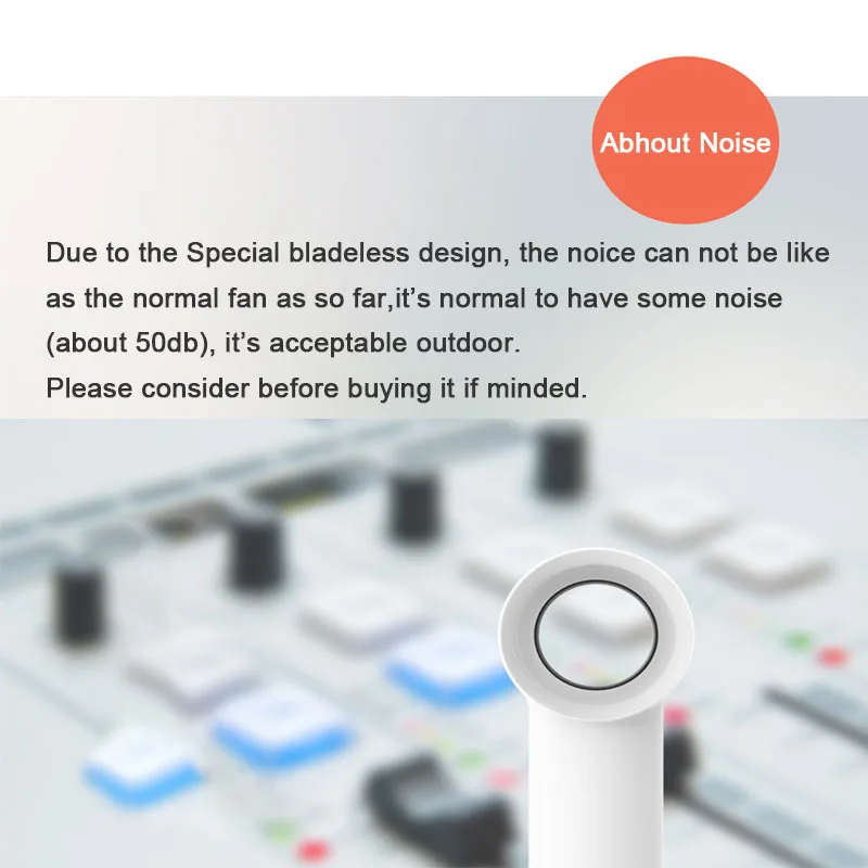 Портативный переносной безлопастный мини вентилятор для путешествий уличный