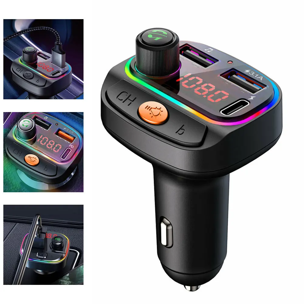 

USB Car Charger For Phone Bluetooth Wireless FM Transmitter MP3 Player Dual USB Charger TF Card Support Music HandFree Car Kit