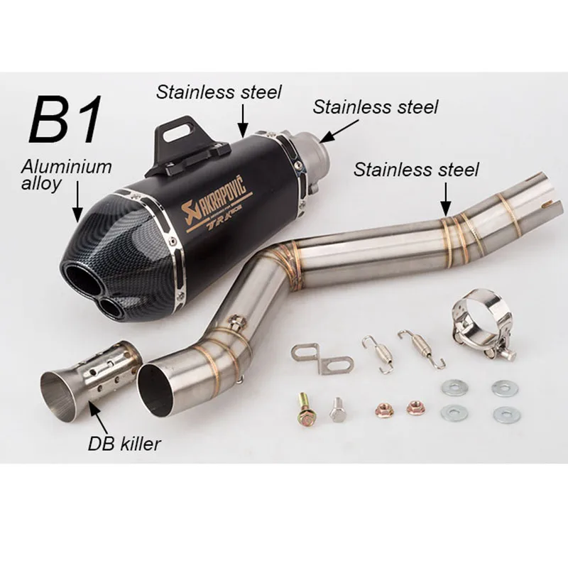 Akrapovic выхлопная труба мотоцикла из углеродного волокна Бенелли Akrapovic выхлопная средняя секция с DB killer для TRK502 ZX10 Z900
