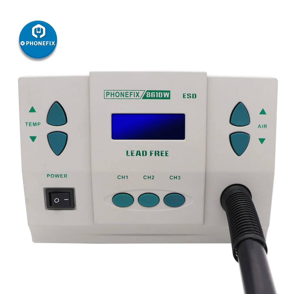 900W 220/110V PHONEFIX 861DW Тепловая пушка свинца Термовоздушная паяльная станция для