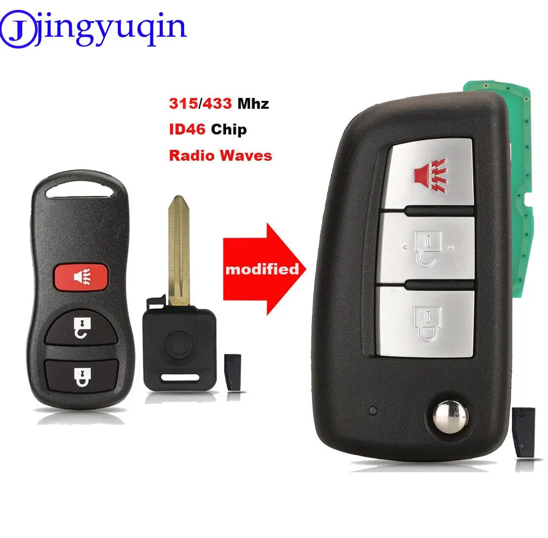 Фото Автомобильный ключ jingyuqin для Nissan Tiiida Murano Juke Navarra Sunny Teana Granlivina X-trail Frontier Pulsar Pathfinder Titan Quest №1