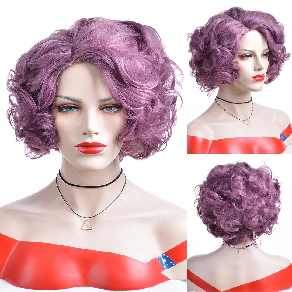 MSIWIGS кудрявые короткие белые светлые парики Американский Африканский