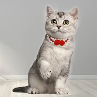 handmade wool knitted scarf pet collar tie adjustable collar cute pet jewelry small pet supplies bib pet shop cat and dog collar