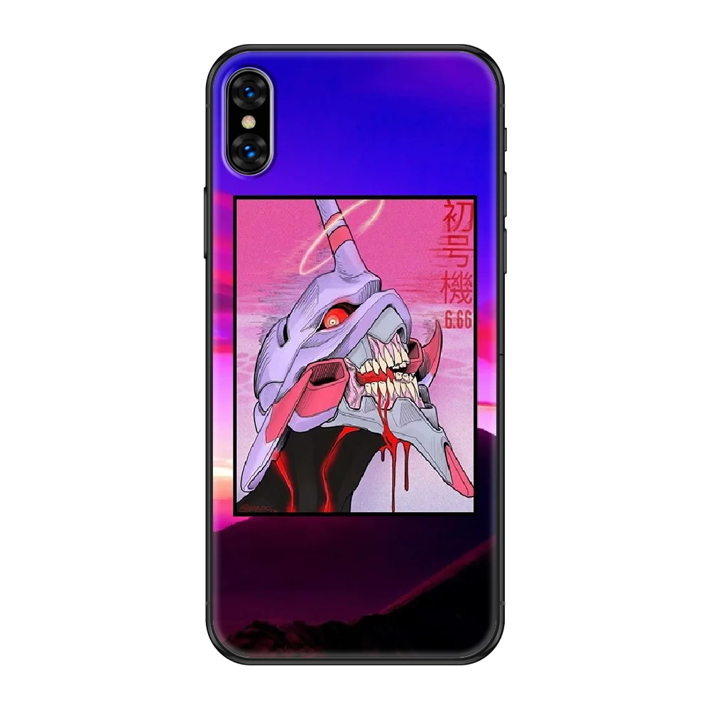 

Anime Genesis Evangelion Phone case For iphone 4 4s 5 5S SE 5C 6 6S 7 8 plus X XS XR 11 PRO MAX 2020 black trend back tpu funda