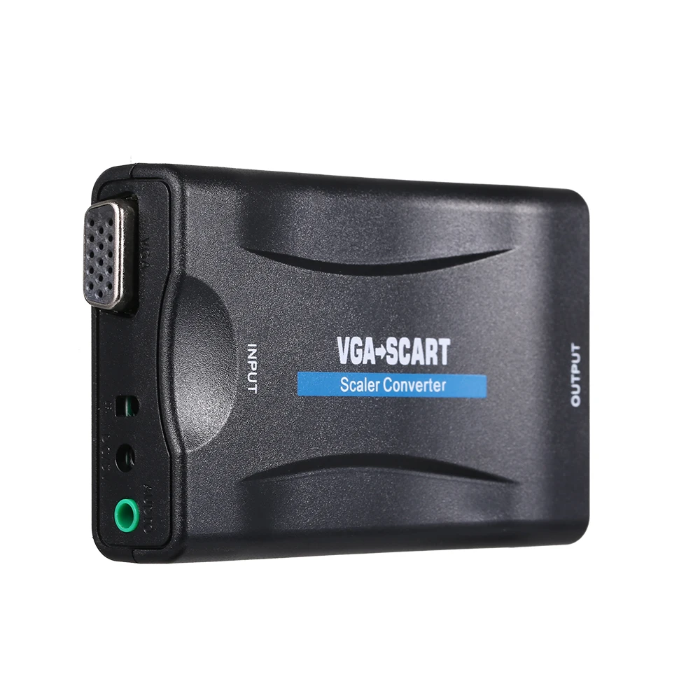 VGA в Scart конвертер видео аудио адаптер 1080P для телевизора и проектора|Компьютерные