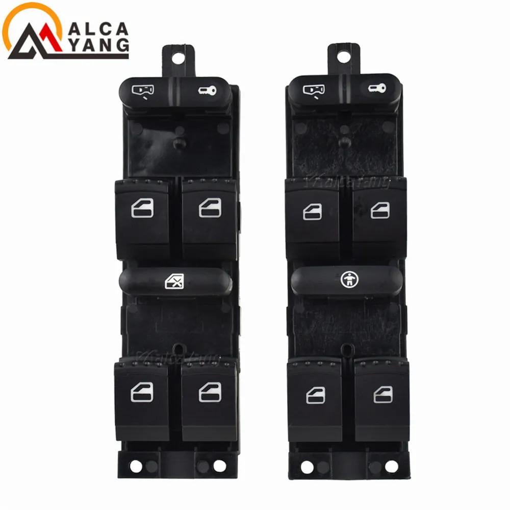 1j4959857 window panel master switch press for vw passat golf jetta mk4 b5 1999 2000 2001 2002 2003 2004 red light free global shipping