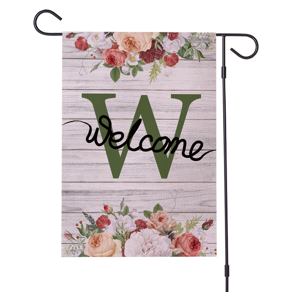 Lychee двухсторонние садовые флаги серия букв льняные баннеры вечерние баннеры флаги DIY праздничные украшения аксессуары
