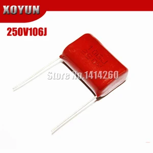 5 шт., Конденсатор CBB 250V106J 250V10UF 106J 250V Pitch 25 мм CBB из полипропиленовой пленки