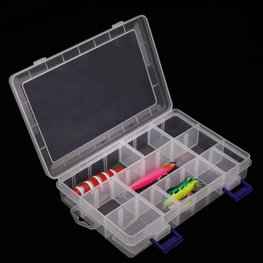 

Fishing Storage Box Lure Hook Container Plastic 13 Compartments Useful