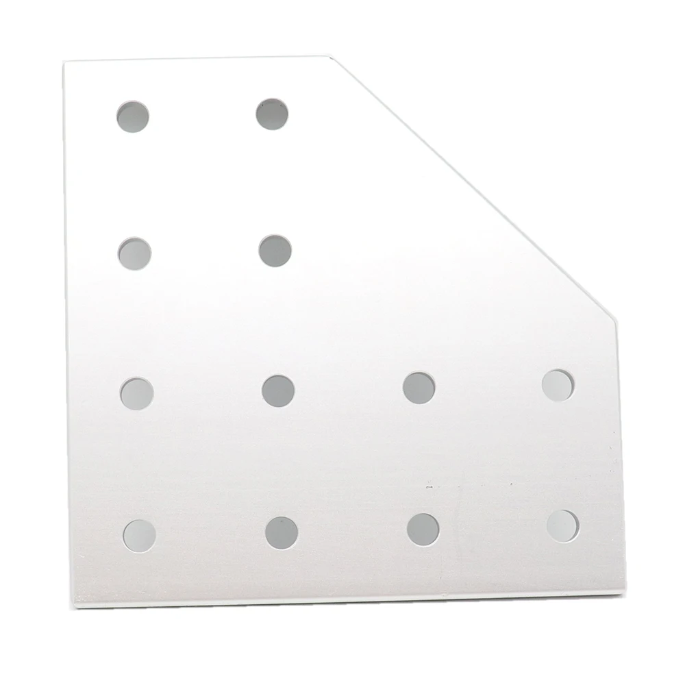 1PCS 12 hole 6060/8080 L type 90 Degree Joint Board Plate Corner Angle Bracket Connection Strip for Aluminum Profile | Обустройство