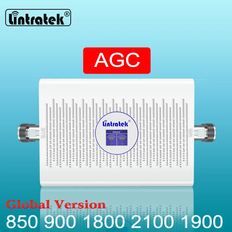 75 дБ AGC усилитель сигнала глобальная версия GSM LTE WCDMA 900 1800 1900 2100 850 МГц с высоким