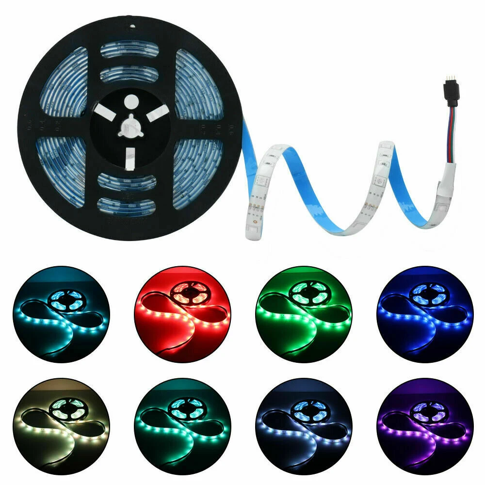 5m 10m 15m WiFi LED Strip Light RGB Waterproof SMD 5050 2835 DC 12V rgb Google Home Alexa Ribbon Contoller Adapter plug | Освещение
