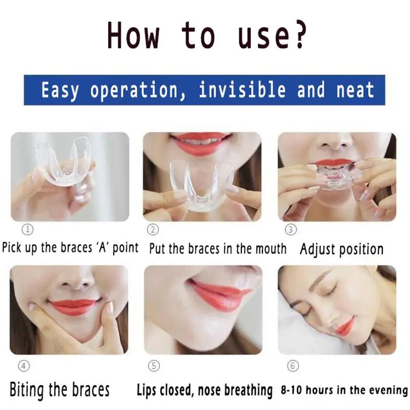 

Dental Orthodontic Teeth Corrector Braces Transparent Silicone Braces Retainer Straighten Tools Adults Tooth Care Tools 3 Phases