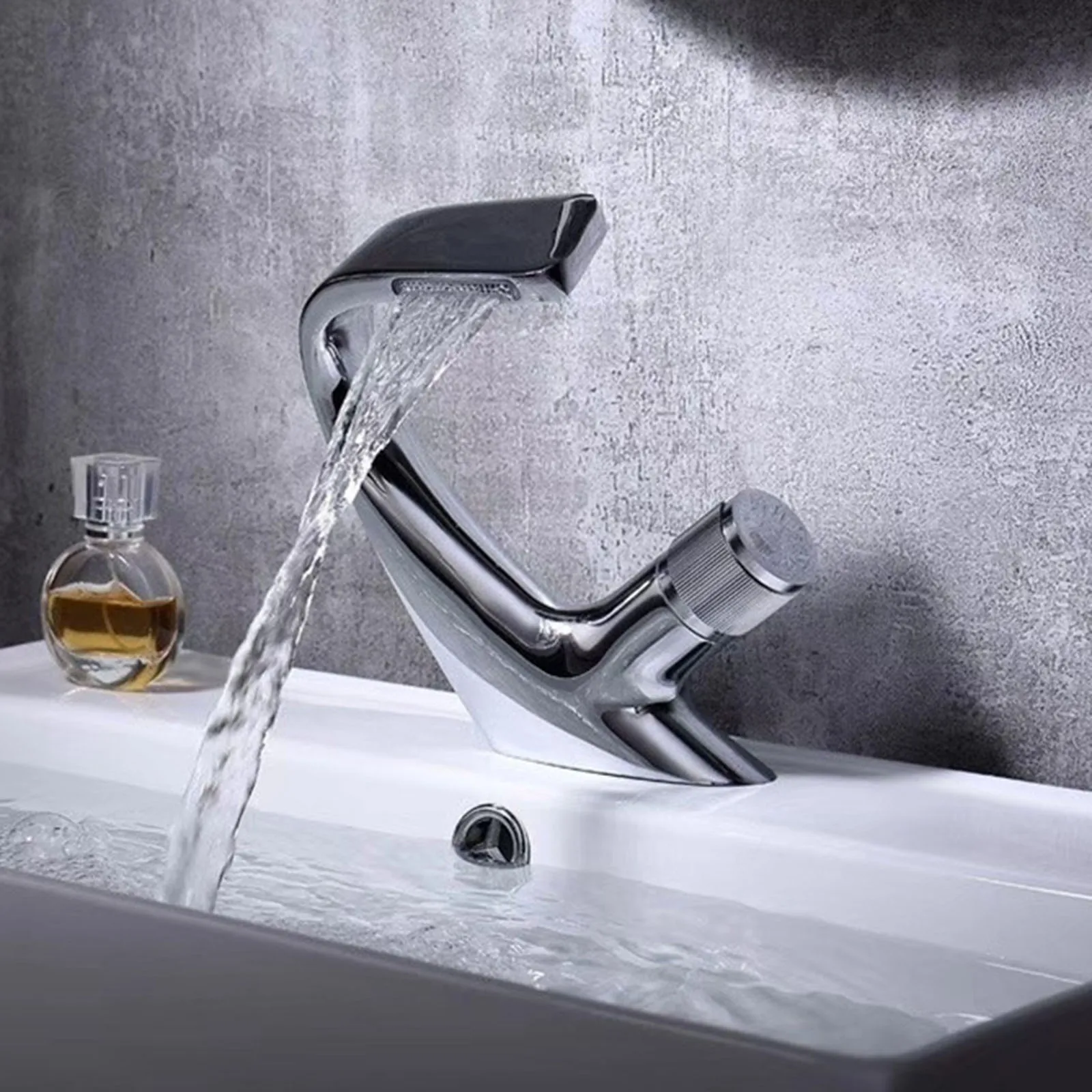 

Premium Faucet Waterfall Bathroom Sink Basin Mixer Tap Hot & Cold Faucets