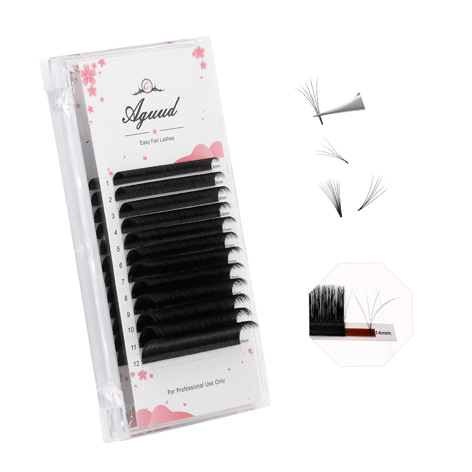 

AGUUD Easy Fanning Eyelashes for Extensions Automatic Flowering Lashes Bloom Individual Eyelash Extensions Faux Mink Eyelashes